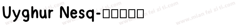 Uyghur Nesq字体转换